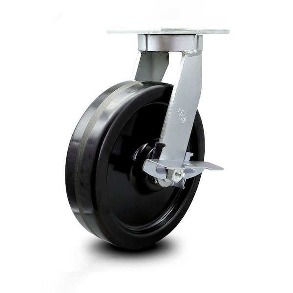 12 Inch Extra Heavy Duty Phenolic Wheel Swivel Caster with Brake and Swivel Lock